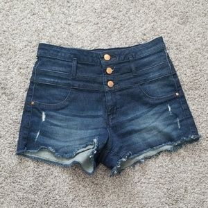 Denim High Waisted Shorts
